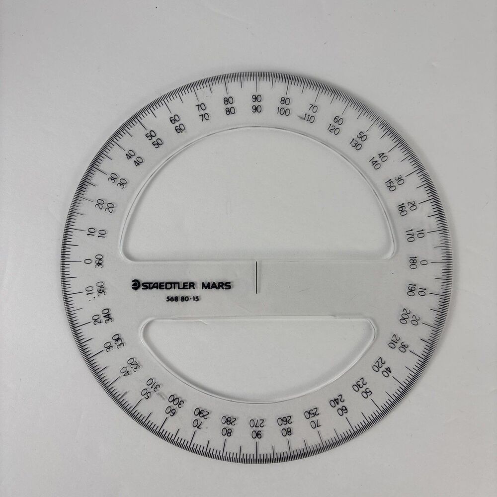 STAEDTLER 568 80-15 Protractor Math Ruler Drafting Tool TF